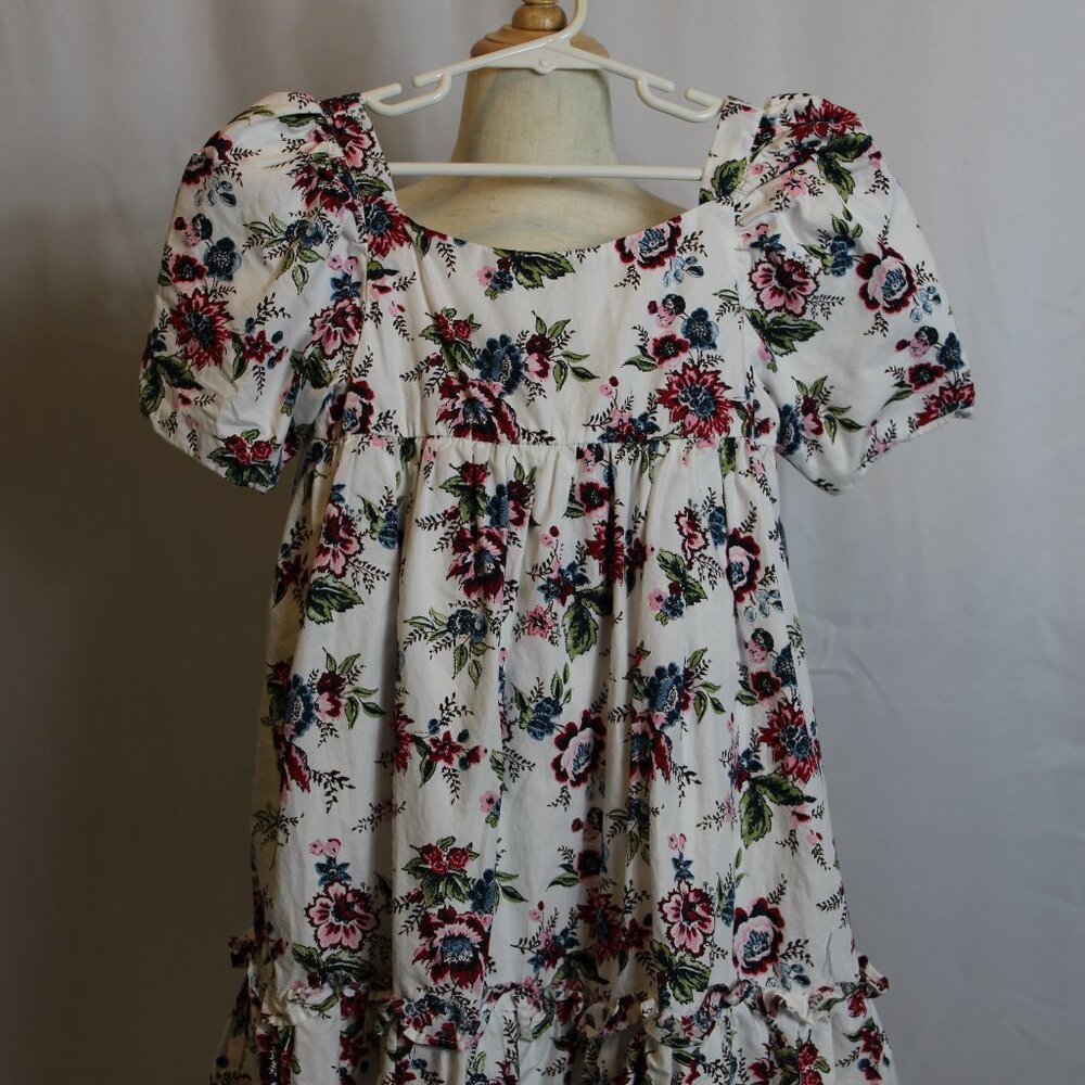 Janie and Jack Floral Print Mini Dress Girls Size 6